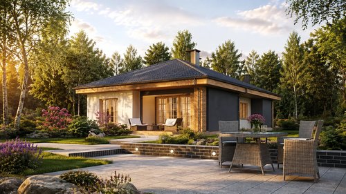 Фотография проекта дома «Дом 122-2» площадью 122 м²