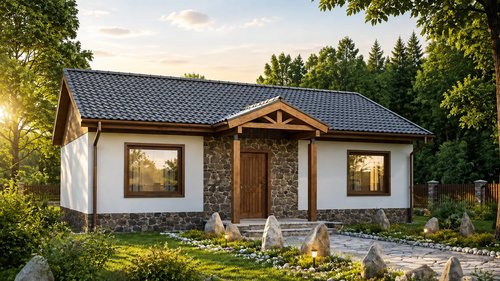 Визуализация проекта дома «Дом 73» площадью 73 м²
