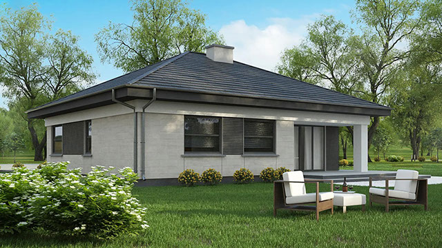 Фотография проекта современного дома «Дом 100» площадью 100 м² от строительной компании «ИЗБА».