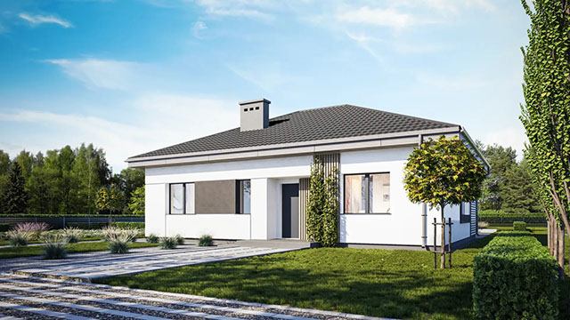 Экстерьер проекта дома «Дом 101-2» площадью 101 м²