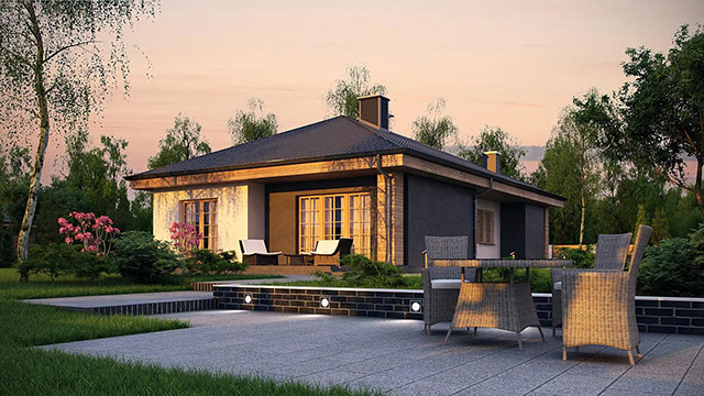 Фотография проекта дома «Дом 122-2» площадью 122 м²