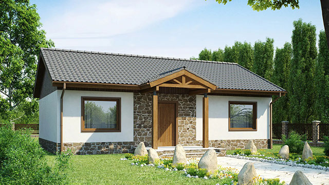 Визуализация проекта дома «Дом 73» площадью 73 м²