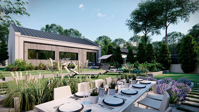 Проект современного дома «Дом 85» площадью 85 м² от строительной компании «ИЗБА».