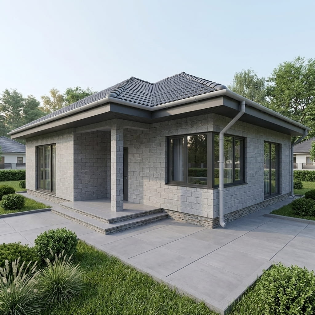 Дом из шлакоблока